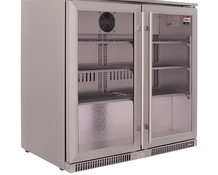 Double Swing Door Under Counter Beverage Cooler – SMBC-200SS For Sale