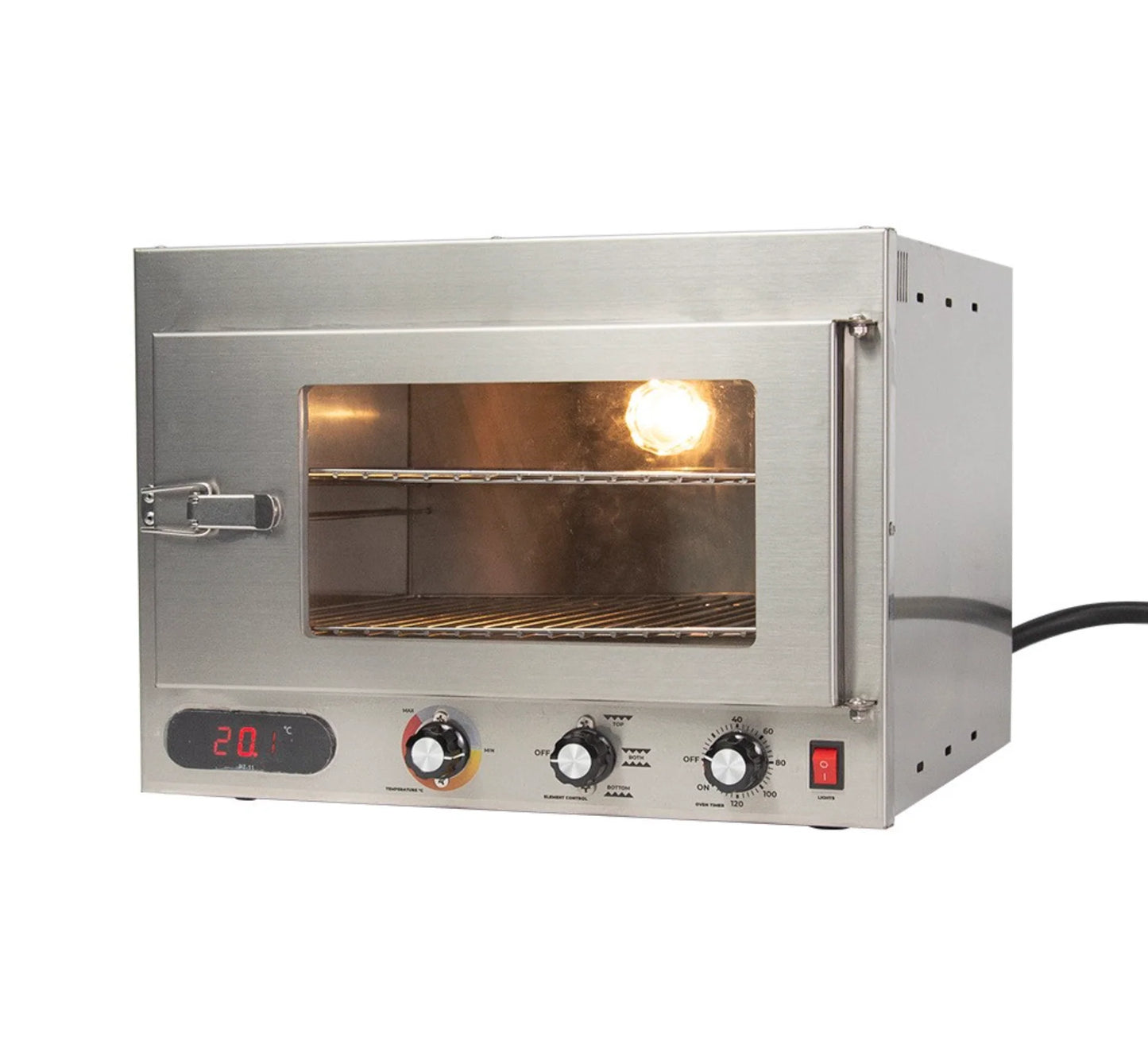 12V Travel Oven with Glass Window, Light and Digital Display – Large