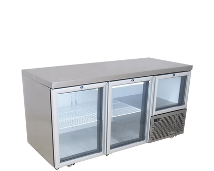 2.5 Glass Door Underbar Fridge 1722mm / 633L For Sale