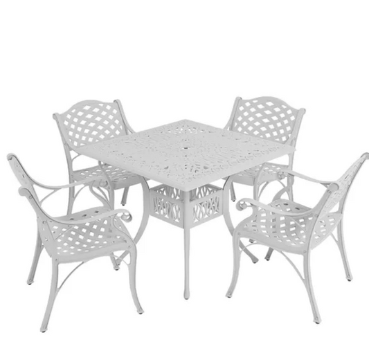 4-Seater Lattice Aluminium Patio Set
