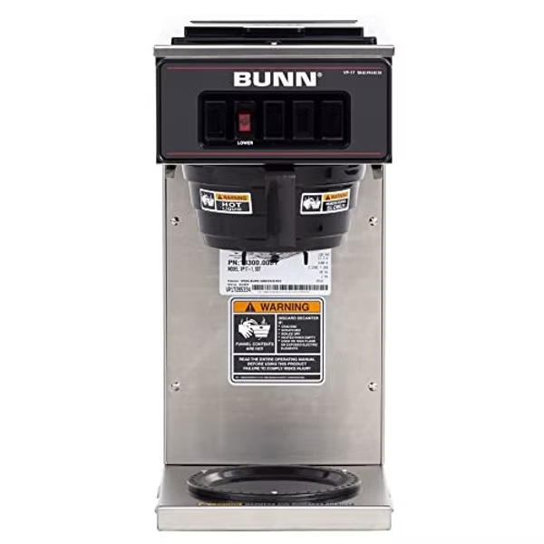 BUNN 13300.0001 VP17-1SS Pourover Coffee Brewer with 1-Warmer, Stainless Steel