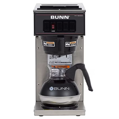 BUNN 13300.0001 VP17-1SS Pourover Coffee Brewer with 1-Warmer, Stainless Steel