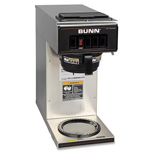 BUNN 13300.0001 VP17-1SS Pourover Coffee Brewer with 1-Warmer, Stainless Steel