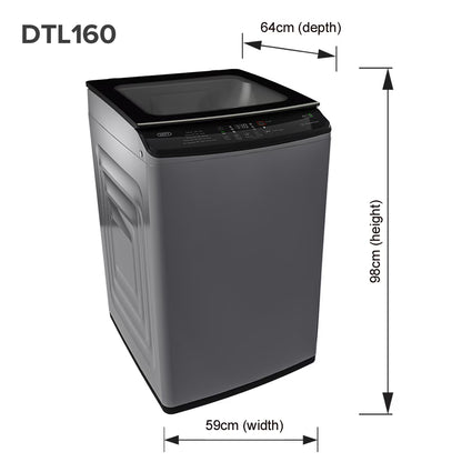 DEFY 14KG TOP LOADER MANHATTAN GREY DTL 160