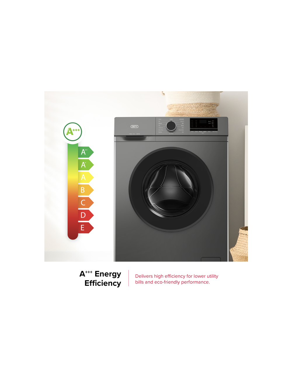 Defy 6kg Manhattan Grey Front Loader Washing Machine Daw392