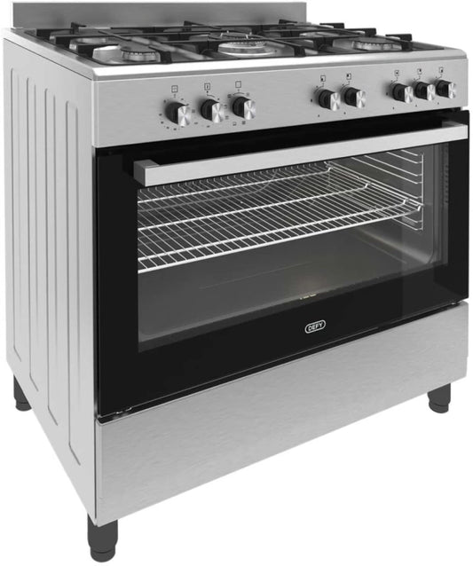 (5 Burners) Defy DGS904 Stainless Steel Manual Gas Stove with Oven