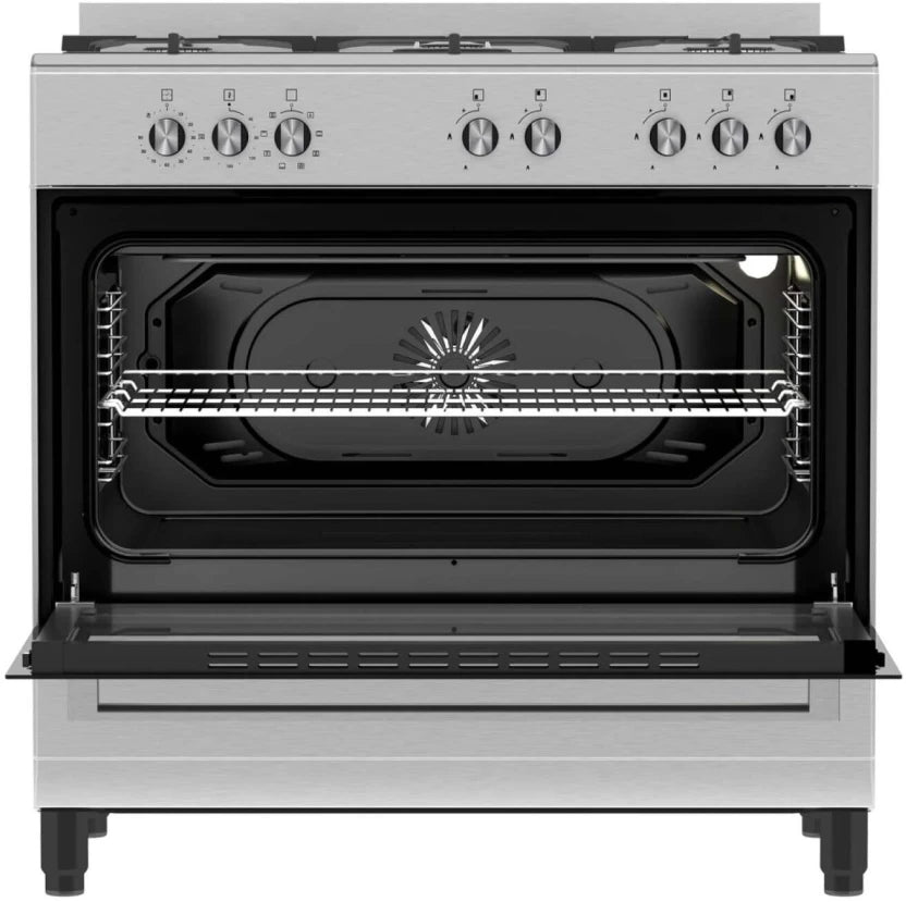 (5 Burners) Defy DGS904 Stainless Steel Manual Gas Stove with Oven