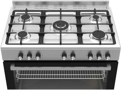 (5 Burners) Defy DGS904 Stainless Steel Manual Gas Stove with Oven