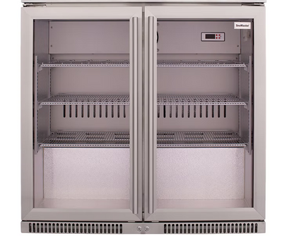 Double Swing Door Under Counter Beverage Cooler – SMBC-200SS For Sale