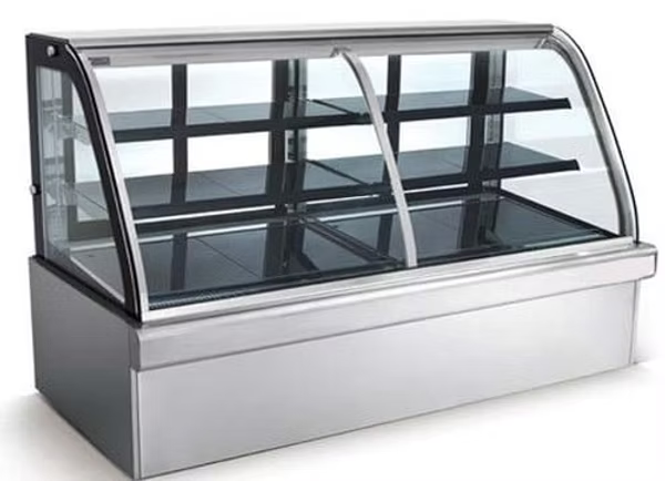 Half Cake Fridge/ Pie Warmer 1.8m Curved Glass For Sale