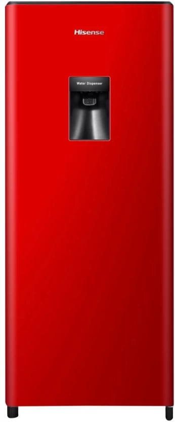 Hisense 177 L Single Door Fridge  (Red Finish, H235RRE-WD)