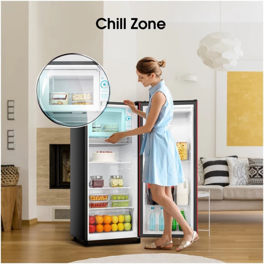 Hisense 177 L Single Door Fridge  (Red Finish, H235RRE-WD)