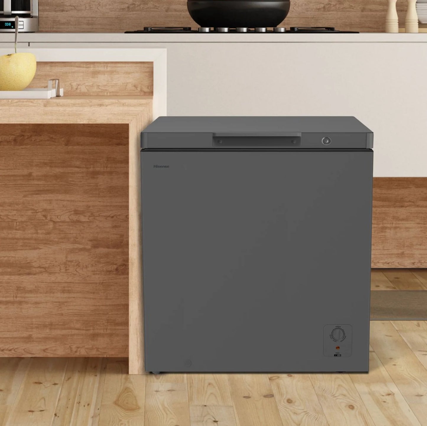 Hisense 198L Chest Freezer with Seamless Frame and Boundless Door - Grey
