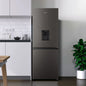Hisense 263L Bottom Freezer Fridge with Water Dispenser-Titanium Inox