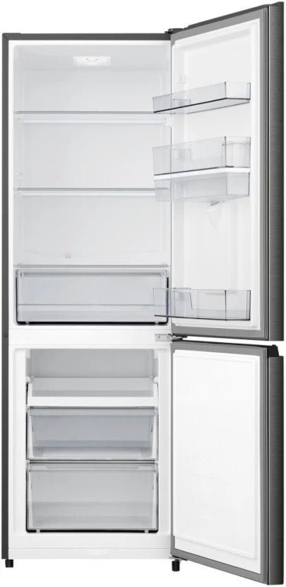 Hisense 323 L Double Door Bottom Mount Fridge  (Titanium Inox, Freezer)