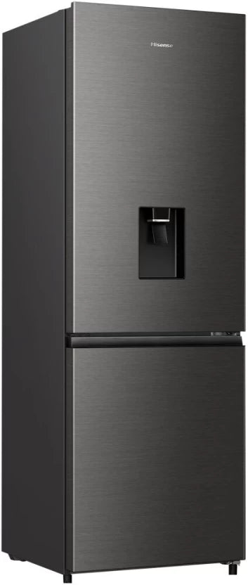 Hisense 323 L Double Door Bottom Mount Fridge  (Titanium Inox, Freezer)