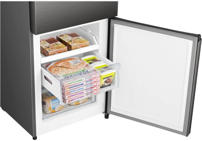 Hisense 323 L Double Door Bottom Mount Fridge  (Titanium Inox, Freezer)