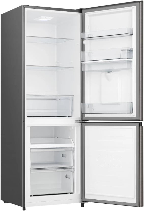 Hisense 323 L Double Door Bottom Mount Fridge  (Titanium Inox, Freezer)