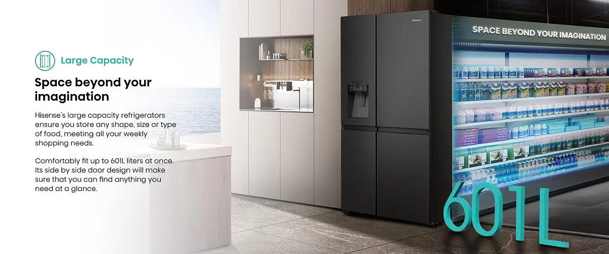 HISENSE FRIDGE SIDE BY SIDE H780SB-IDL