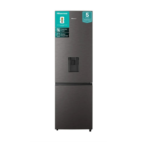 Hisense 222L Bottom Freezer Fridge with Water Dispenser -Titanium Inox
