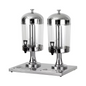 Inoxserv - Double juice dispenser with a center ice tube - 2 x 8 litre