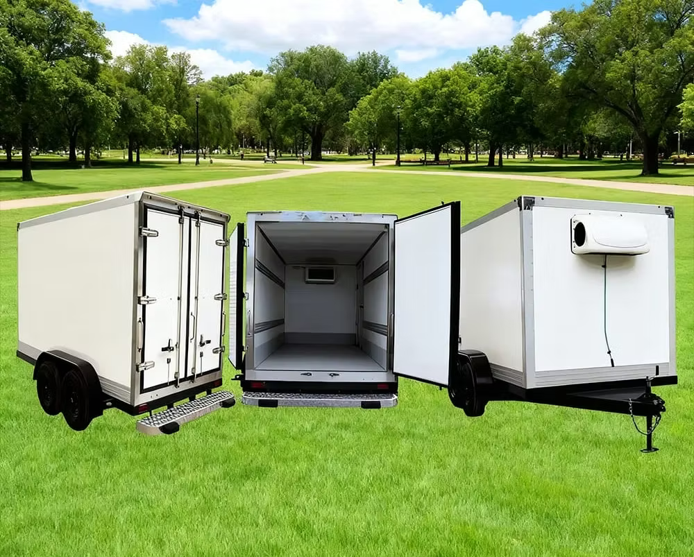 Mobile Cool Room Trailer Chiller Freezer Small Trailer Refrigeration Unit For Sale