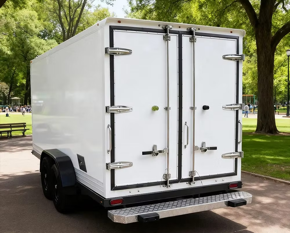 Mobile Cool Room Trailer Chiller Freezer Small Trailer Refrigeration Unit For Sale