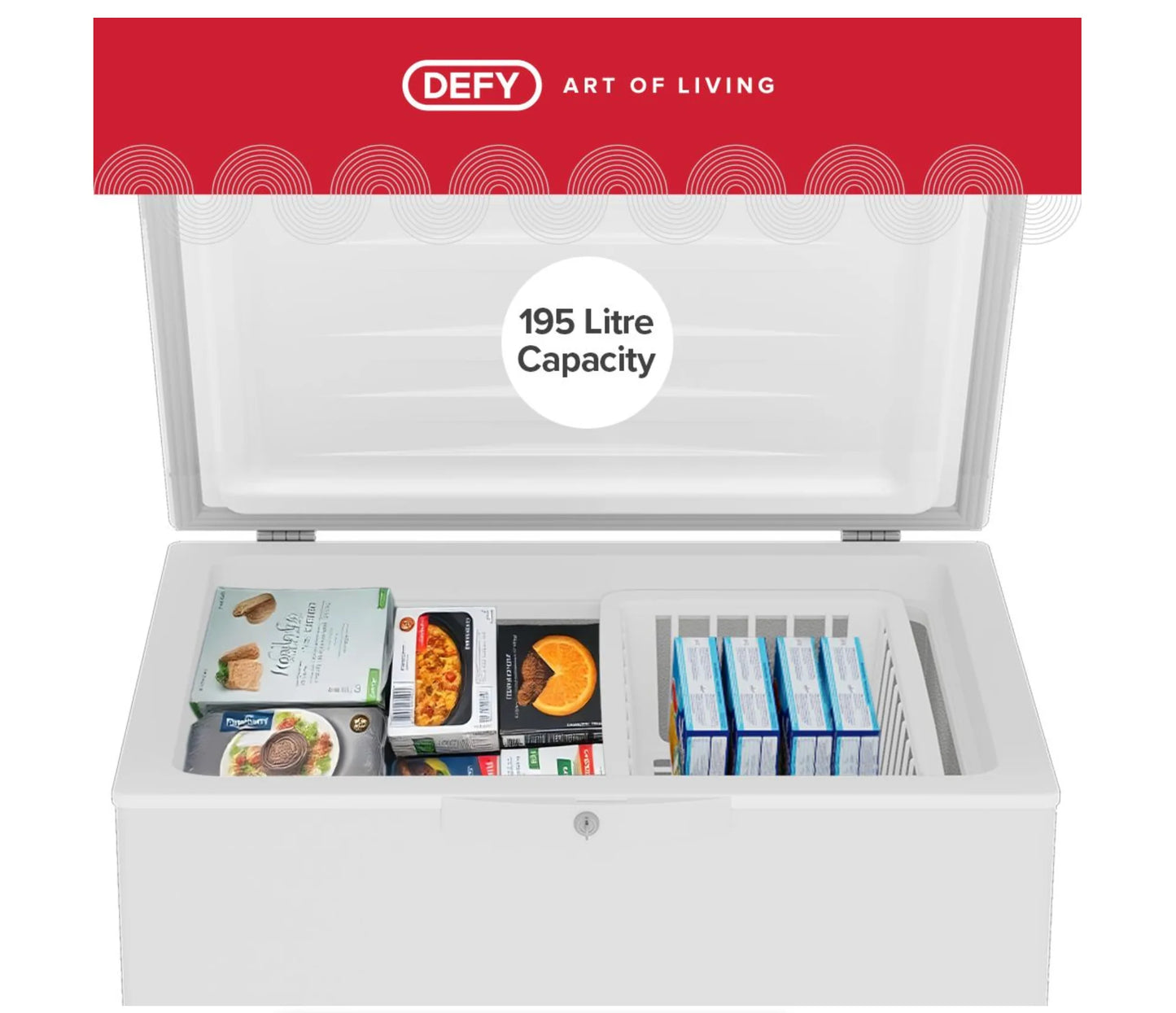 New Defy 195L Multimode Chest Freezer with Chill-In Technology - White