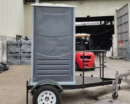 Portable Plastic Outdoor Toilet with Trailer – HDPE Unit