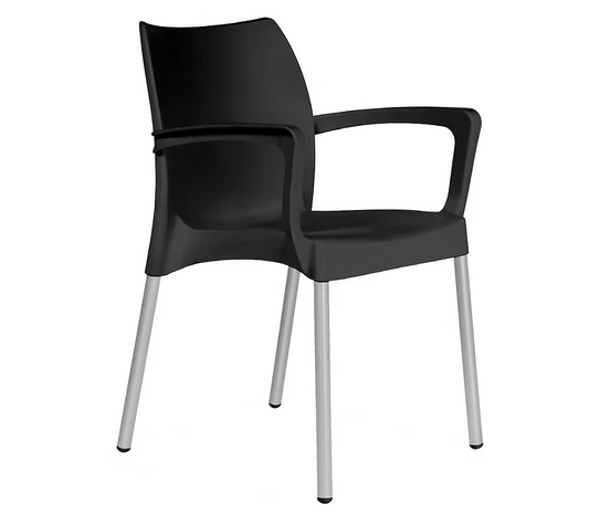 Sapphire Armchair Alu Legs (Black, Lime, Red)