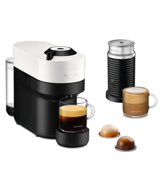Nespresso Vertuo Pop Bundle Coffee Machine - Liquorice Black